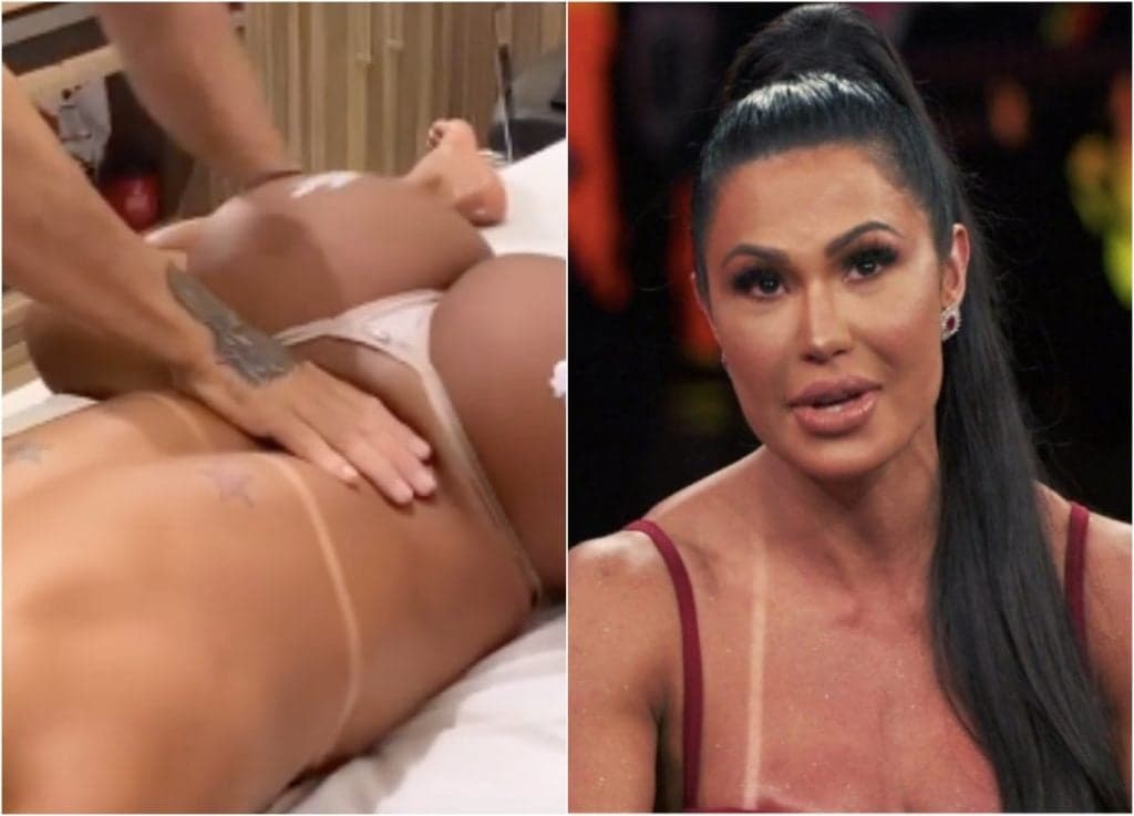 Em vídeo polêmico, homem surge apalpando bumbum de Gracyanne e público se revolta: "Coitado do Belo"
