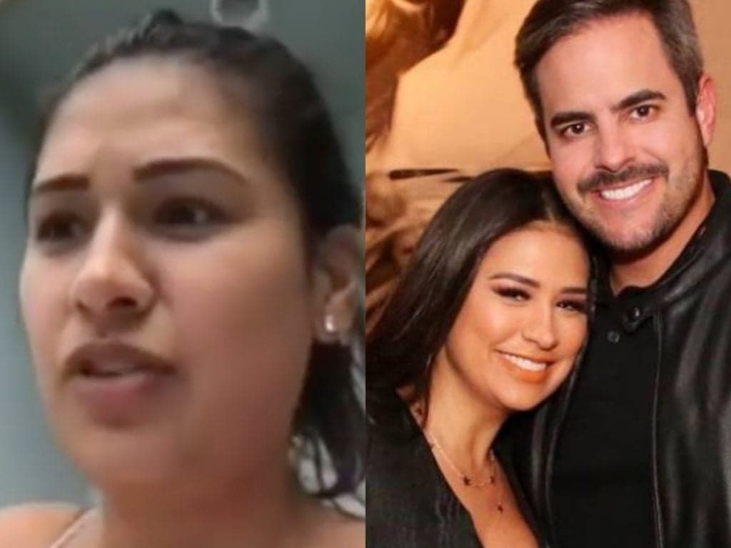 Simone enlouquece ao pegar marido de cueca branca dentro da piscina com tudo marcando: "Olha a merenda"
