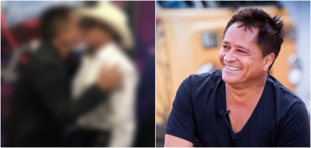 Leonardo tem foto beijando homem na boca divulgada, cantor não se segura e assume: "Beijinho doce"