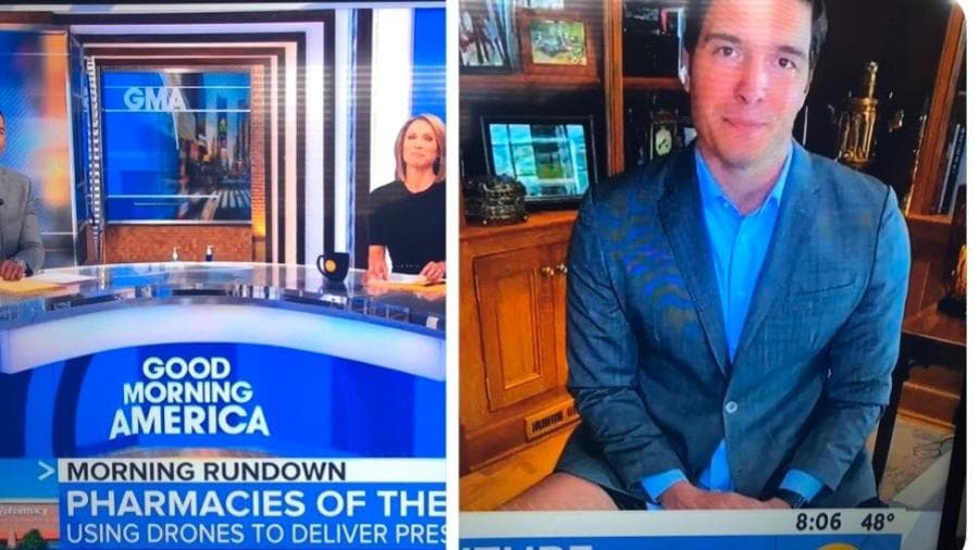 Jornalista do canal ABC aparece semi-nu durante noticiário e gera polêmica