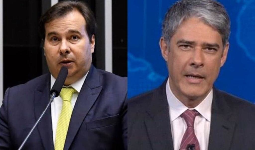 Ao vivo na Globo, Rodrigo Maia parte para cima de William Bonner e debocha do âncora para milhões: “Nossa”
