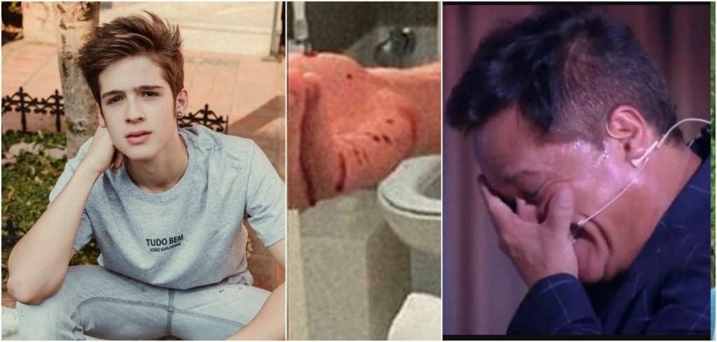 Filho de Leonardo tem foto ensanguentado viralizada, após expor parte íntima e tirar a roupa aos 18 anos: "Deus"