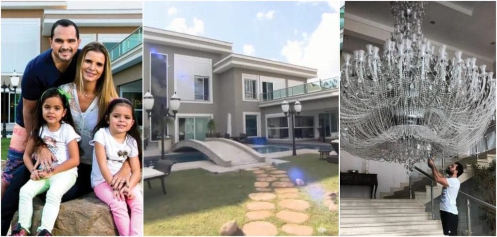 A mansão imponente de Luciano Camargo é inacreditável, tem lustre de 200 mil e custa R$ 28 milhões; veja fotos