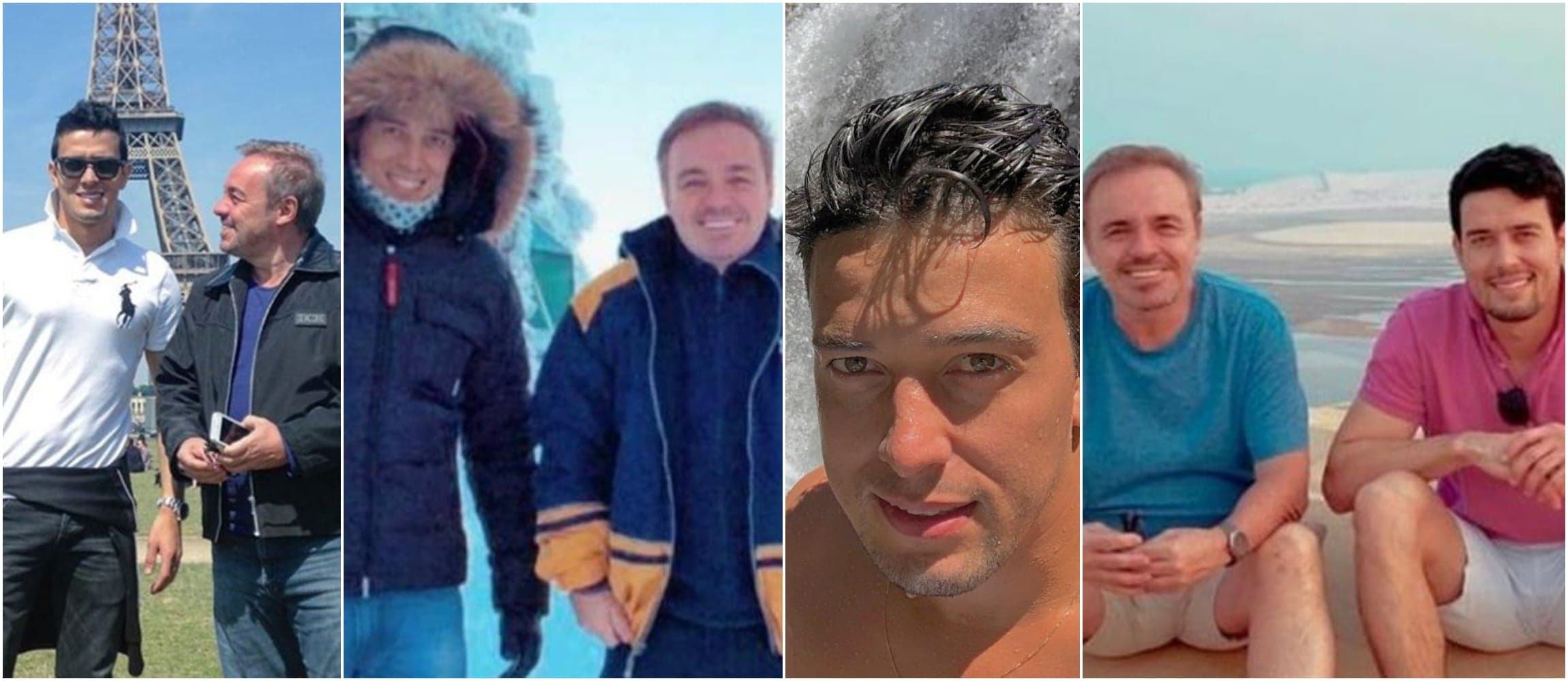 Thiago Salvático em fotos ao lado de Gugu por viagens ao redor do mundo (Reprodução) Thiago Salvático em fotos ao lado de Gugu por viagens ao redor do mundo (Reprodução)