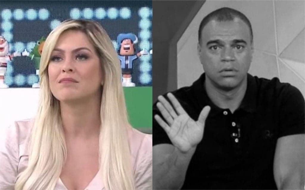 Renata Fan, após negar beijo de Denilson ao vivo, é perseguida por apresentador e expõe situação: "Estraga tudo"