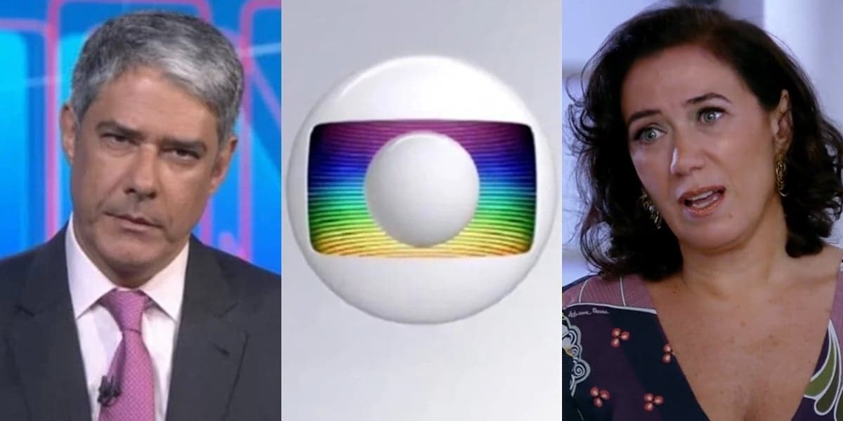 William Bonner no Jornal Nacional e Lilia Cabral (Griselda) em cena de Fina Estampa, os programas mais caros da TV para se anunciar (Foto: Reprodução/Globo/Montagem) William Bonner no Jornal Nacional e Lilia Cabral (Griselda) em cena de Fina Estampa, os programas mais caros da TV para se anunciar (Foto: Reprodução/Globo/Montagem)