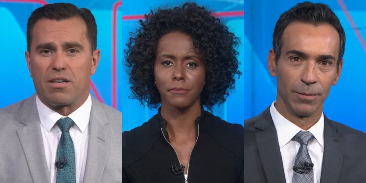 Rodrigo Bocardi, Maju Coutinho e Cesar Tralli no Jornal Nacional; nomes em ascensão para substituir William Bonner e Renata Vasconcellos (Foto: Reprodução/Globo) Rodrigo Bocardi, Maju Coutinho e Cesar Tralli no Jornal Nacional; nomes em ascensão para substituir William Bonner e Renata Vasconcellos (Foto: Reprodução/Globo)