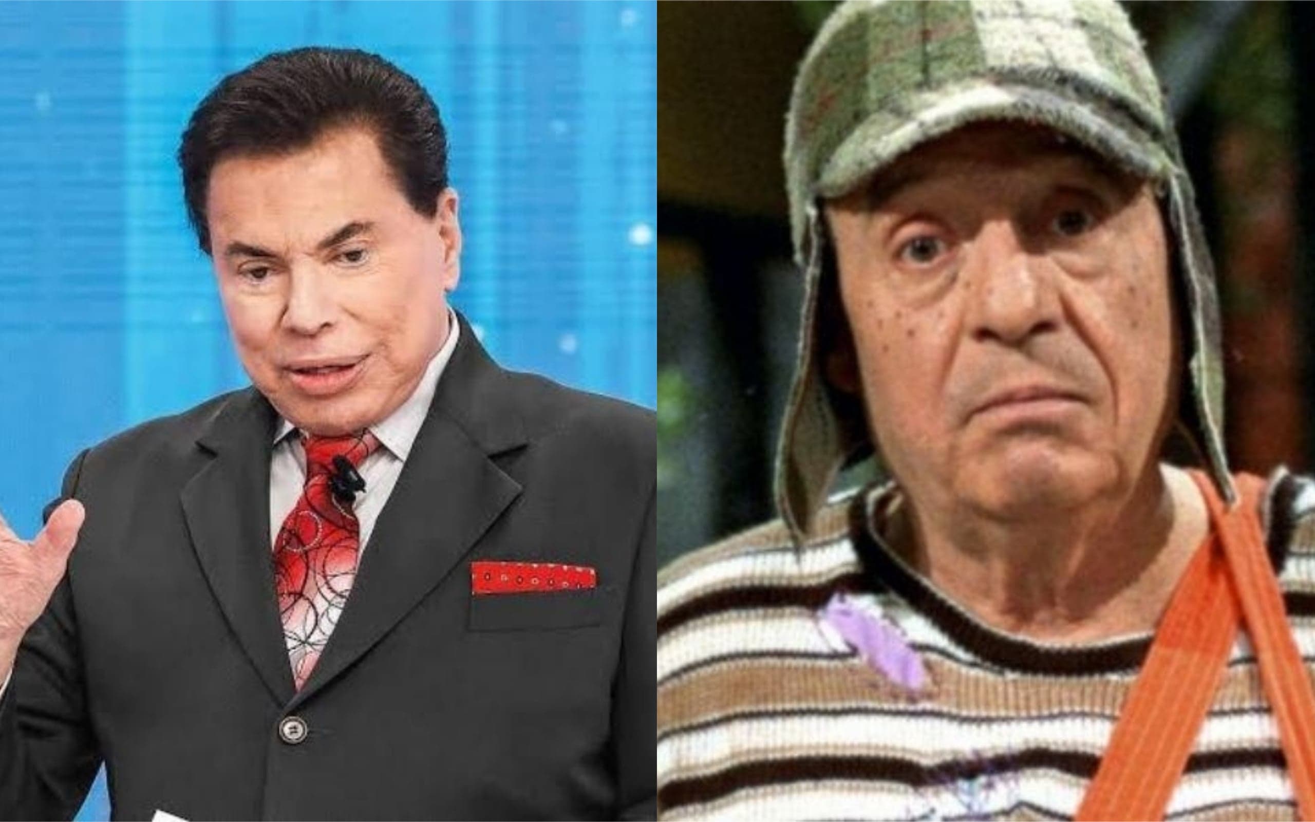 Silvio Santos e Chaves (Foto: Divulgação) Silvio Santos e Chaves (Foto: Divulgação)