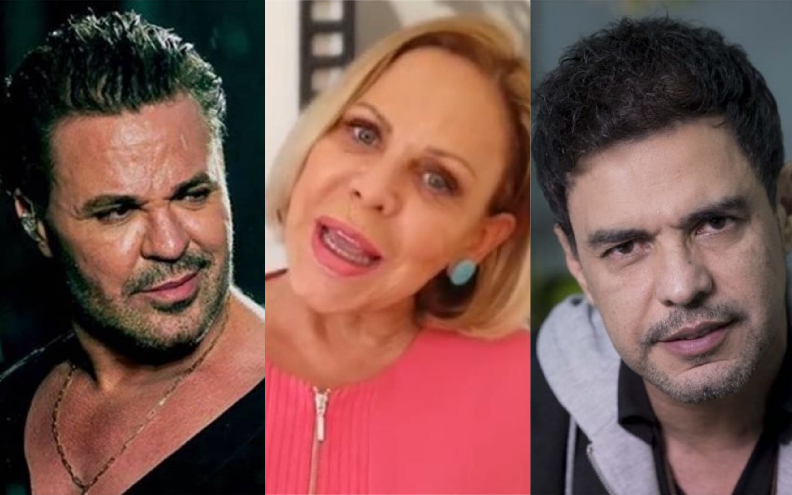 Eduardo Costa, Claudete Troiano e Zezé di Camargo deram o que falar (Foto: Divulgação) Eduardo Costa, Claudete Troiano e Zezé di Camargo deram o que falar (Foto: Divulgação)