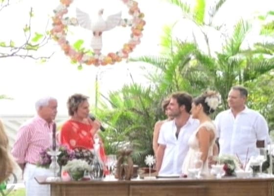 Ana Maria Braga em casamento do filho Bruno Maffei (Foto: Reprodução) Ana Maria Braga em casamento do filho Bruno Maffei (Foto: Reprodução)