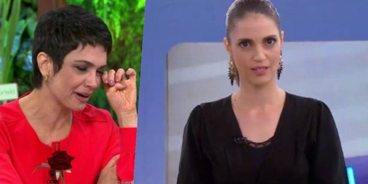 Chris Flores e Sandra Annenberg possuem personalidades parecidas (Foto: Reprodução/TV Globo/SBT) Chris Flores e Sandra Annenberg possuem personalidades parecidas (Foto: Reprodução/TV Globo/SBT)