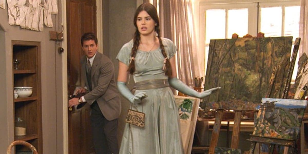 Mafalda (Camila Queiroz) fica decepcionada com armadilha de Romeu (Klebber Toledo) em Eta Mundo Bom (Foto: Reprodução/Globo) Mafalda (Camila Queiroz) fica decepcionada com armadilha de Romeu (Klebber Toledo) em Eta Mundo Bom (Foto: Reprodução/Globo)