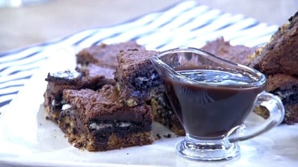 Bolo Brownie com Cookie ensinado por Ana Maria Braga no Encontro (Foto: Reprodução) Bolo Brownie com Cookie ensinado por Ana Maria Braga no Encontro (Foto: Reprodução)