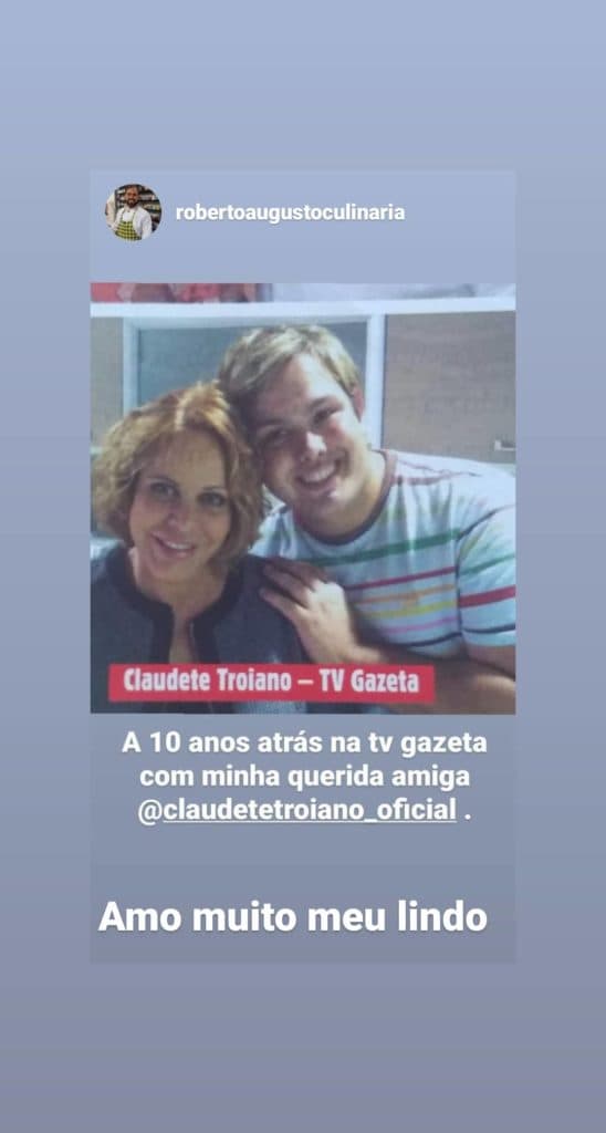 Claudete Troiano compartilha momento antigo na TV Gazeta (Foto: Reprodução) Claudete Troiano compartilha momento antigo na TV Gazeta (Foto: Reprodução)