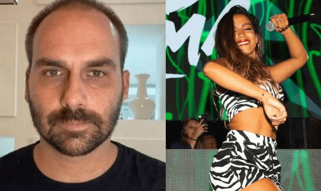 Eduardo Bolsonaro manda recado para Anitta (Foto: Montagem) Eduardo Bolsonaro manda recado para Anitta (Foto: Montagem)