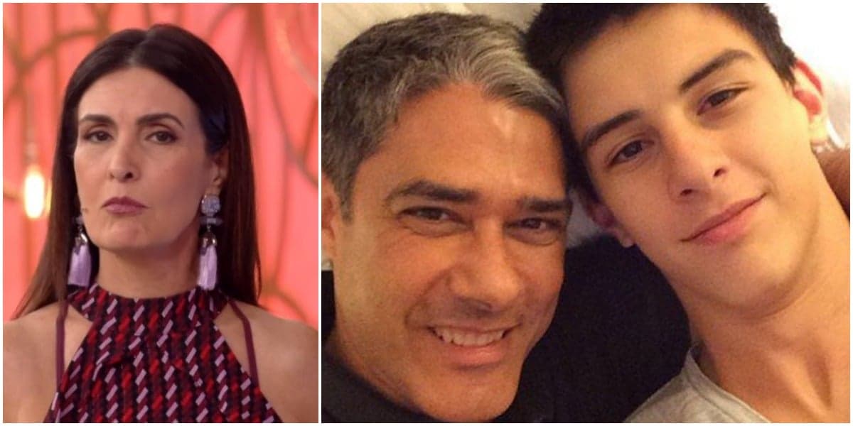 Fátima Bernardes disse que Vinícius Bonemer está mais alto que William Bonner (Reprodução) Fátima Bernardes disse que Vinícius Bonemer está mais alto que William Bonner (Reprodução)