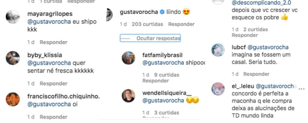 João Guilherme recebeu vários comentários no Instagram, após famoso dar em cima dele (Foto montagem) João Guilherme recebeu vários comentários no Instagram, após famoso dar em cima dele (Foto montagem)