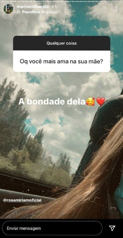 Marina, filha de Gugu, falou sobre sua relação com Rose Miriam (Foto: Reprodução/ Instagram) Marina, filha de Gugu, falou sobre sua relação com Rose Miriam (Foto: Reprodução/ Instagram)