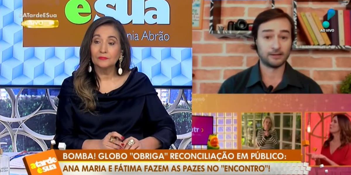 Sonia Abrão com Alessandro Lo-Bianco no programa A Tarde é Sua (Foto: Reprodução/RedeTV!) Sonia Abrão com Alessandro Lo-Bianco no programa A Tarde é Sua (Foto: Reprodução/RedeTV!)