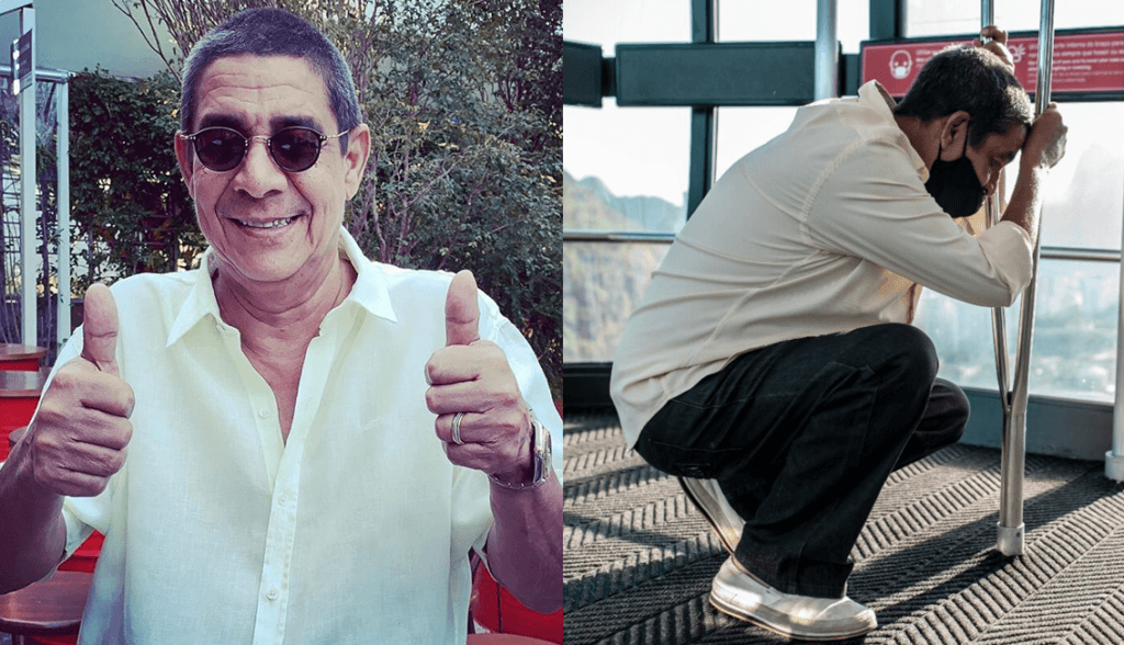 Zeca Pagodinho enfrenta terrível medo para alegrar fãs e chama a atenção: "Ajoelhado e rezando"