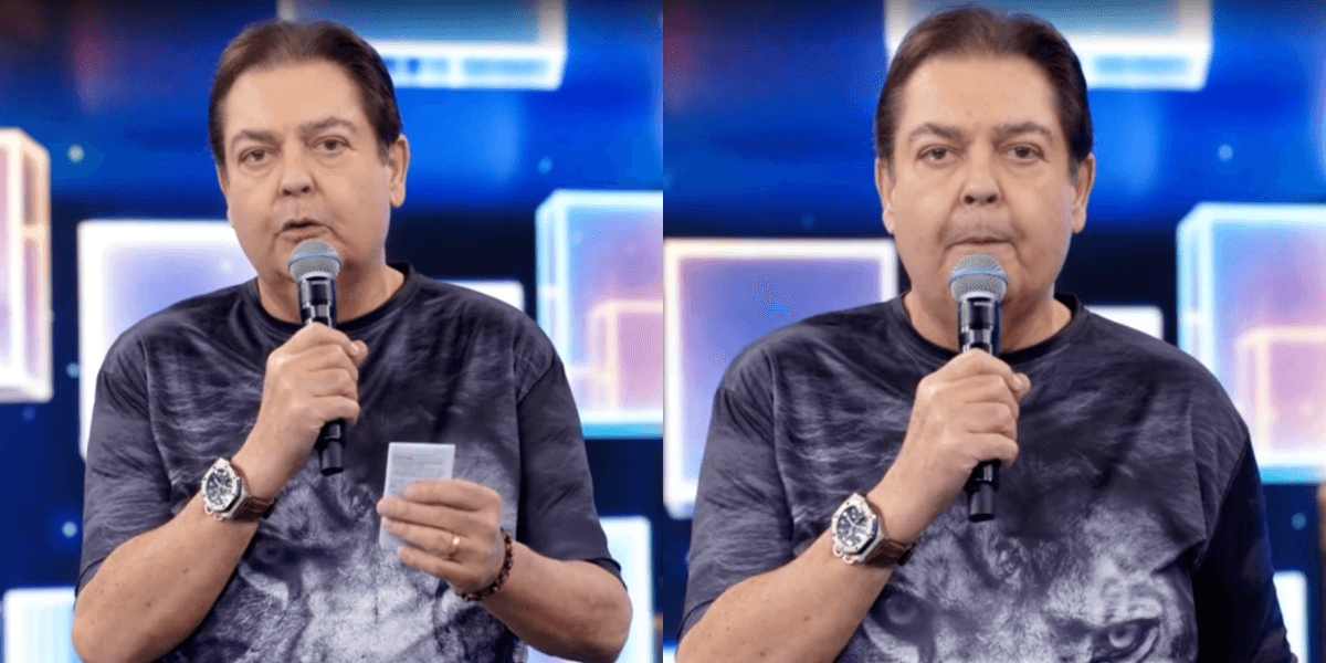 Fausto Silva em seu programa na TV Globo (Foto: Montagem) Fausto Silva em seu programa na TV Globo (Foto: Montagem)