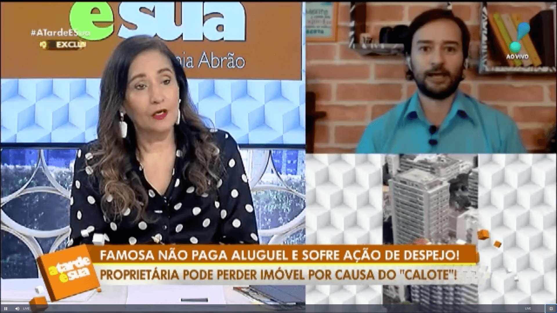 Sonia Abrão e Alessandro Lo-Bianco no programa ao vivo (Foto: Reprodução) Sonia Abrão e Alessandro Lo-Bianco no programa ao vivo (Foto: Reprodução)