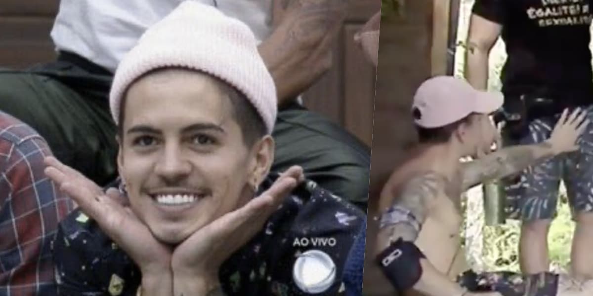 Biel pegou nas partes íntimas de JP Gadêlha em A Fazenda 12 (Foto: reprodução/Record) Biel pegou nas partes íntimas de JP Gadêlha em A Fazenda 12 (Foto: reprodução/Record)