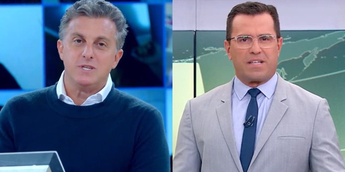 Luciano Huck no Caldeirão e Rodrigo Bocardi no Jornal Hoje; marido de Angélica foi superado por três atrações vespertinas da Globo na audiência (Foto: Reprodução/Globo) Luciano Huck no Caldeirão e Rodrigo Bocardi no Jornal Hoje; marido de Angélica foi superado por três atrações vespertinas da Globo na audiência (Foto: Reprodução/Globo)