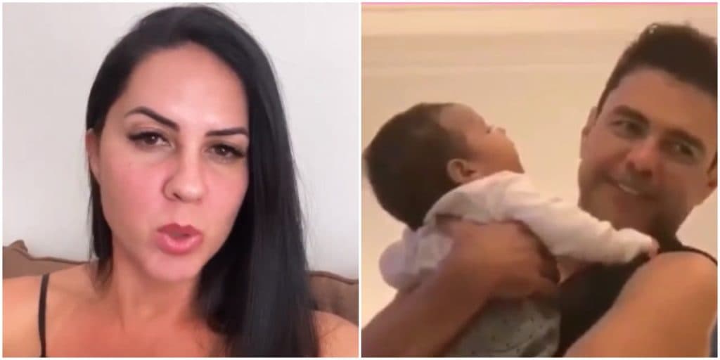 Graciele expõe Zezé com bebê no colo, anuncia chegada de herdeiro e cantor se expõe: "Treinando já"