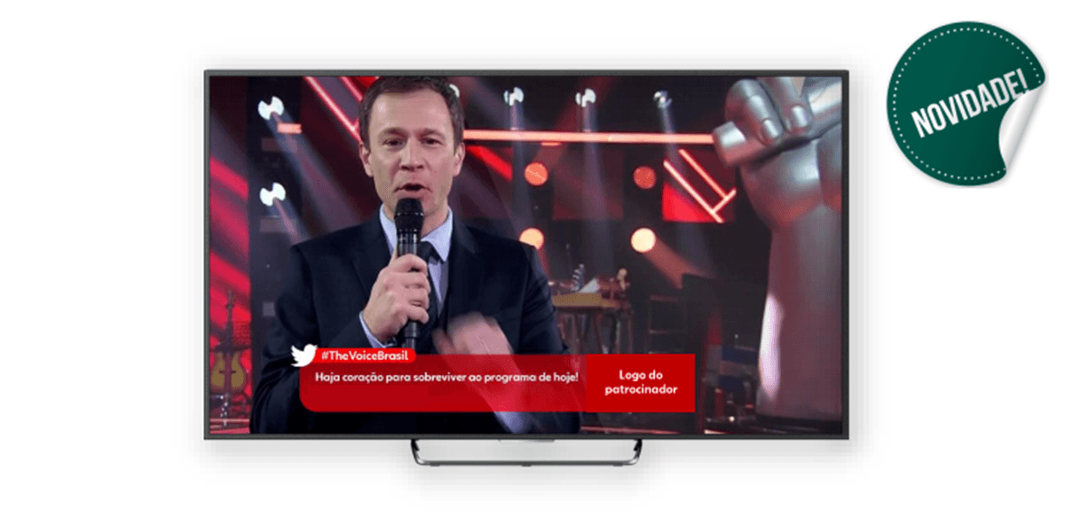 Ação de interação do The Voice Brasil oferecida a anunciantes (Foto: Reprodução) Ação de interação do The Voice Brasil oferecida a anunciantes (Foto: Reprodução)