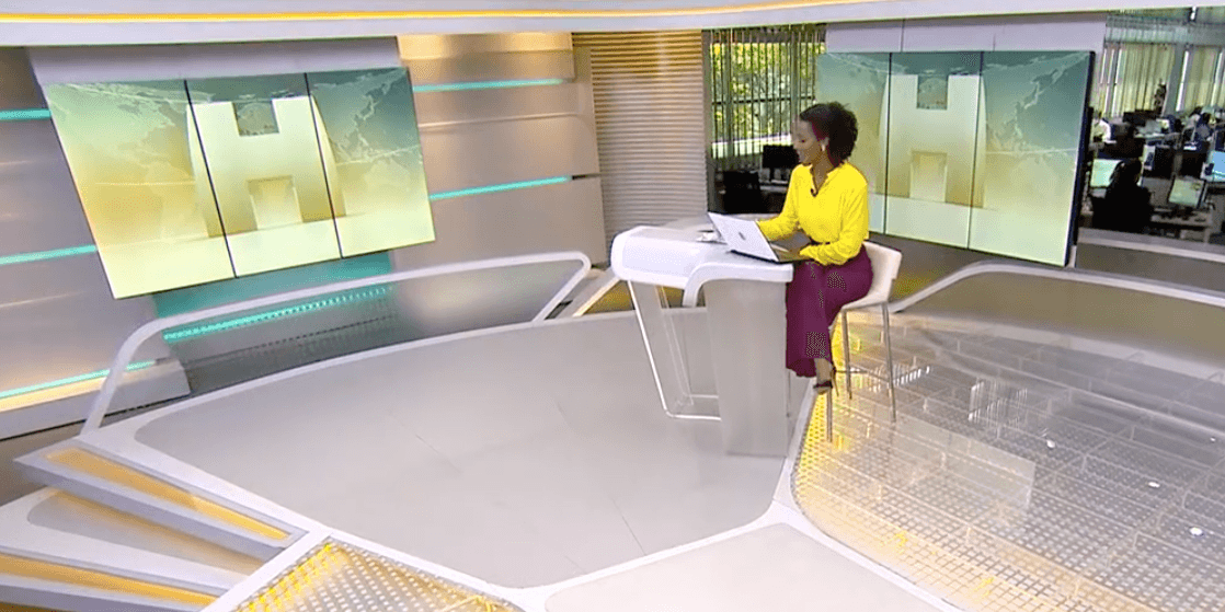 Maju Coutinho ao fim do 'Jornal Hoje' (Foto: reprodução/Globo) Maju Coutinho ao fim do 'Jornal Hoje' (Foto: reprodução/Globo)
