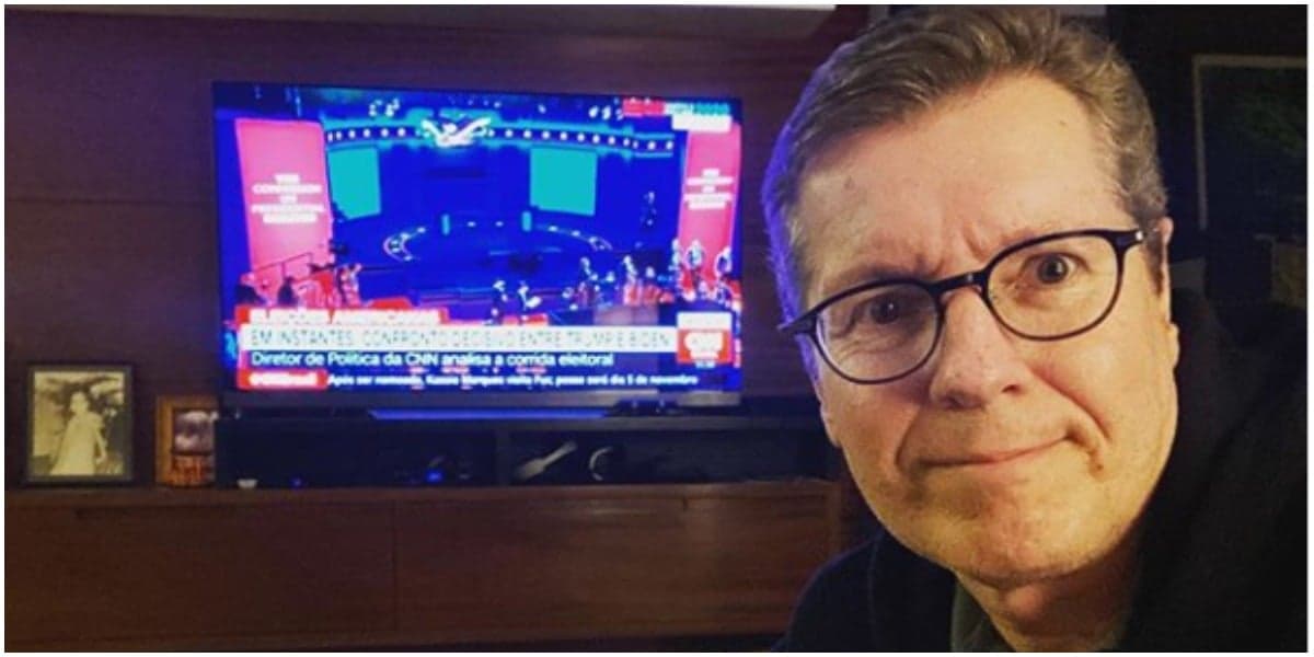 Márcio Gomes usou as redes sociais para mostrar que estava tietando a CNN (Foto: Instagram) Márcio Gomes usou as redes sociais para mostrar que estava tietando a CNN (Foto: Instagram)