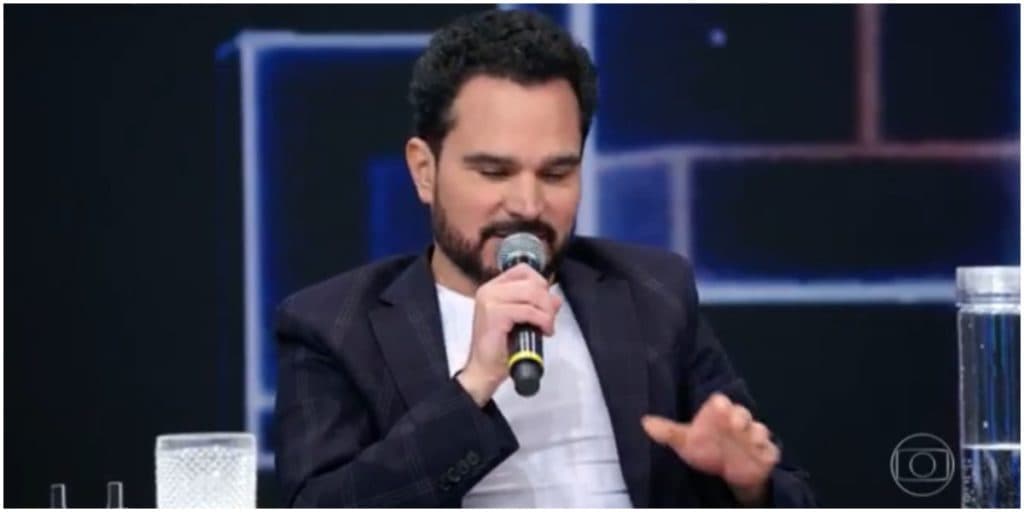Luciano peita a Globo e exalta novela da Record ao vivo no Faustão