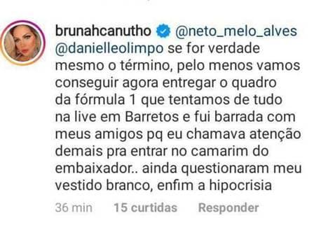 Mulher teria sido barrada em live de Gusttavo Lima por Andressa Suita (Foto: Reprodução/ Instagram) Mulher teria sido barrada em live de Gusttavo Lima por Andressa Suita (Foto: Reprodução/ Instagram)