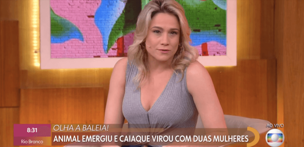 Fernanda Gentil para Encontro e repórter entra às pressas para dar notícia desesperada: "Um caos"
