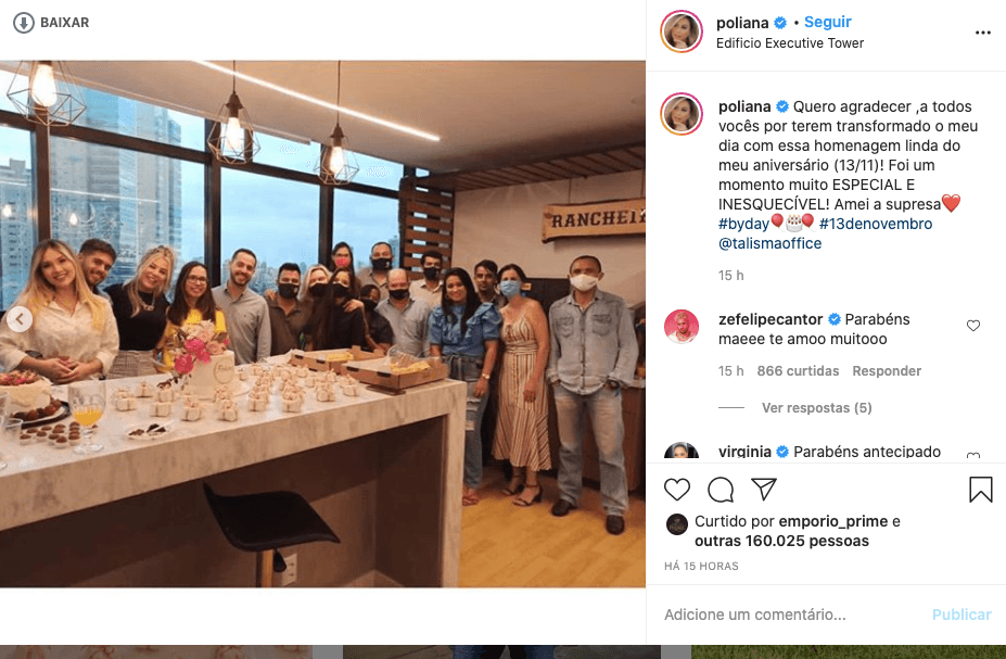 Poliana recebe festa surpresa sem Leonardo (Reprodução) Poliana recebe festa surpresa sem Leonardo (Reprodução)