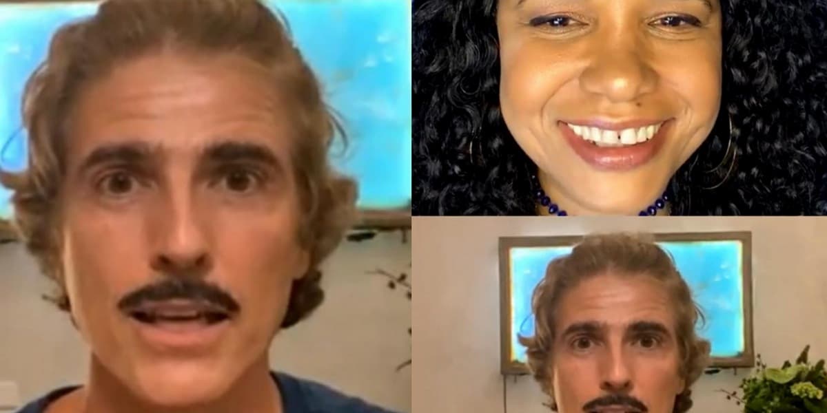 Reynaldo Gianecchini aparece de visual novo em live e relembra cenas com Vera Fisher (Foto: Reprodução/Instagram) Reynaldo Gianecchini aparece de visual novo em live e relembra cenas com Vera Fisher (Foto: Reprodução/Instagram)