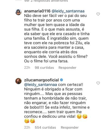 Loira rebate comentários de internautas (Reprodução) Loira rebate comentários de internautas (Reprodução)