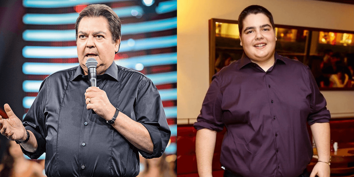 Faustão e o filho João Guilherme Silva (Foto: Montagem/TVFoco) Faustão e o filho João Guilherme Silva (Foto: Montagem/TVFoco)