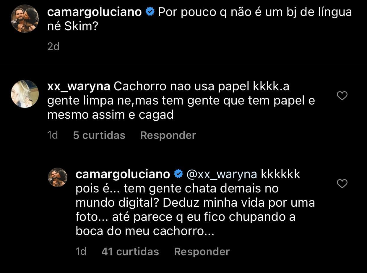 Luciano Camargo, irmão de Zezé, rasgou o verbo (Foto: Reprodução/Instagram) Luciano Camargo, irmão de Zezé, rasgou o verbo (Foto: Reprodução/Instagram)