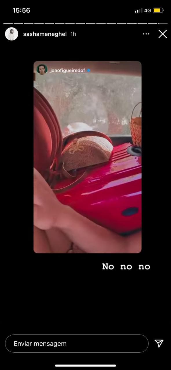Sasha briga com namorado por conta de malas (Reprodução) Sasha briga com namorado por conta de malas (Reprodução)