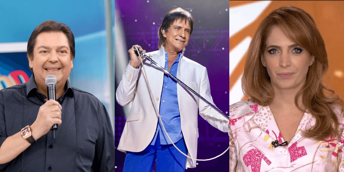 Faustão, Roberto Carlos e Poliana Abritta (Foto: Montagem/TVFoco) Faustão, Roberto Carlos e Poliana Abritta (Foto: Montagem/TVFoco)