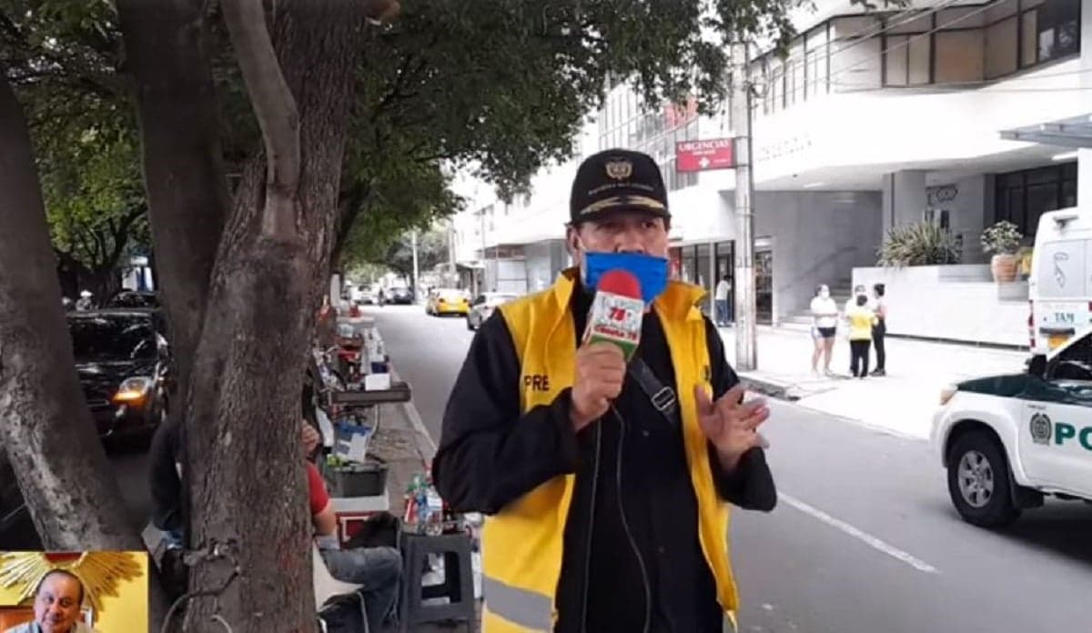 Jornalista sofreu baque ao vivo (Foto: Reprodução) esposa Jornalista sofreu baque ao vivo (Foto: Reprodução) esposa