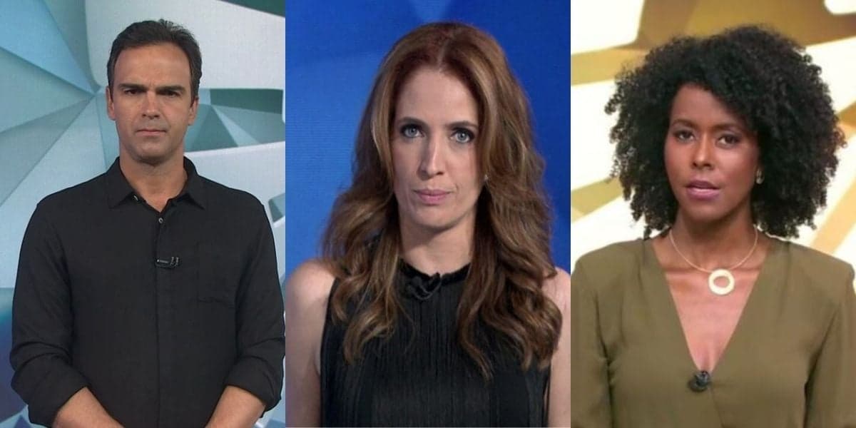 Tadeu Schmit, Poliana Abritta e Maju Coutinho (Foto: Reprodução) Tadeu Schmit, Poliana Abritta e Maju Coutinho (Foto: Reprodução)