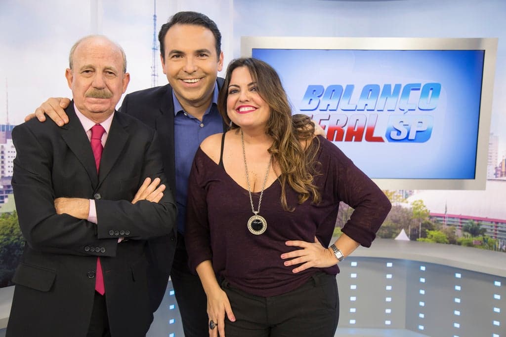 Reinaldo Gottino, Fabíola Reipert e Lombardi durante o Balanço Geral SP (Foto: Reprodução) Reinaldo Gottino, Fabíola Reipert e Lombardi durante o Balanço Geral SP (Foto: Reprodução)