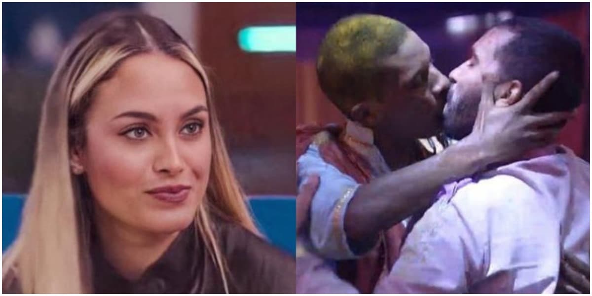 Sarah suspeitou de beijo entre Lucas e Gil e é acusada de bifobia Sarah suspeitou de beijo entre Lucas e Gil e é acusada de bifobia