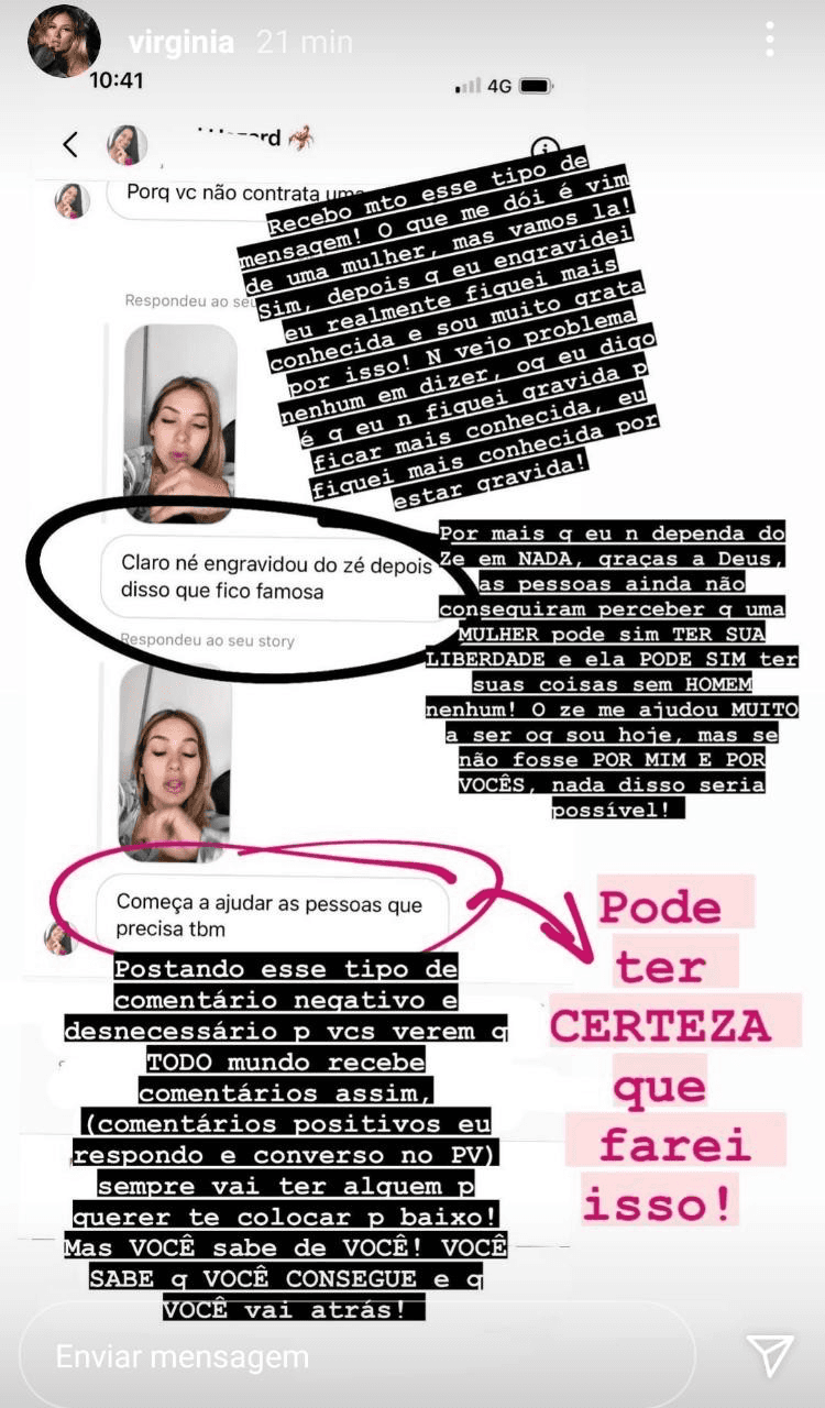 Esposa de Zé Felipe, filho de Leonardo, detona relacionamento (Reprodução) Esposa de Zé Felipe, filho de Leonardo, detona relacionamento (Reprodução)