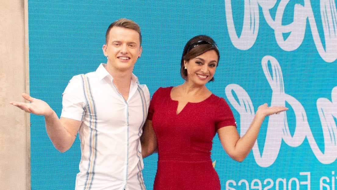 Aaron Tura e Cátia Fonseca na Band (Foto: Divulgação) Aaron Tura e Cátia Fonseca na Band (Foto: Divulgação)