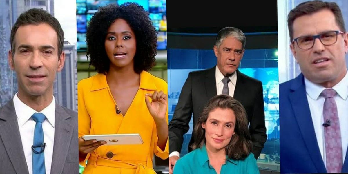 Bocardi, Tralli, Maju, Renata e Bonner: Qual é o salário milionários dos âncoras da Globo (Foto: Reprodução) Bocardi, Tralli, Maju, Renata e Bonner: Qual é o salário milionários dos âncoras da Globo (Foto: Reprodução)