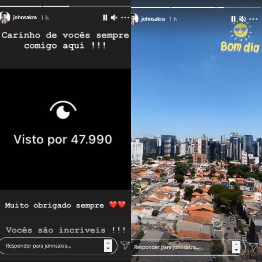 John Sakra tem aproximado os fãs nas redes sociais (Foto: Reprodução/Instagram) John Sakra tem aproximado os fãs nas redes sociais (Foto: Reprodução/Instagram)